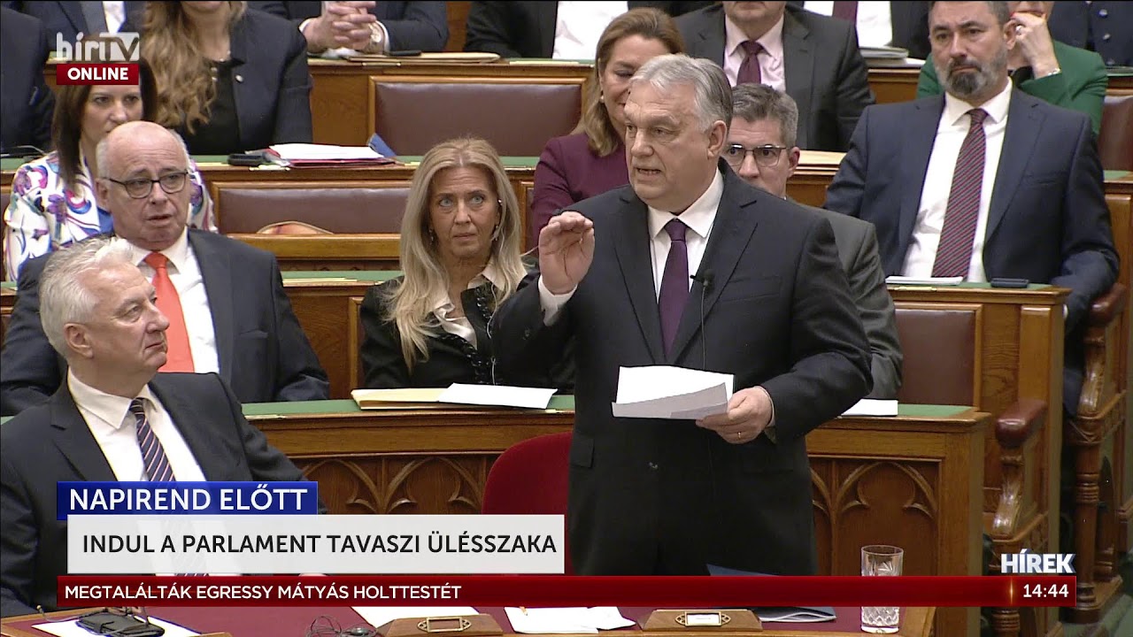 Országgyűlés - Napirend előtti felszólalások - Orbán Viktor beszéde - Élő közvetítés - HírTV
