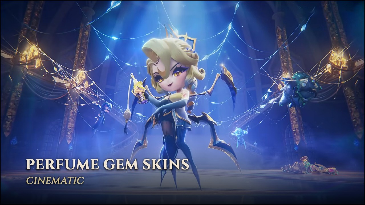 Cinematic Perfume Gem Skins: Elise (Prestige), LeBlanc, Vladimir, & Tahm Kench – TFT: Golden Spatula
