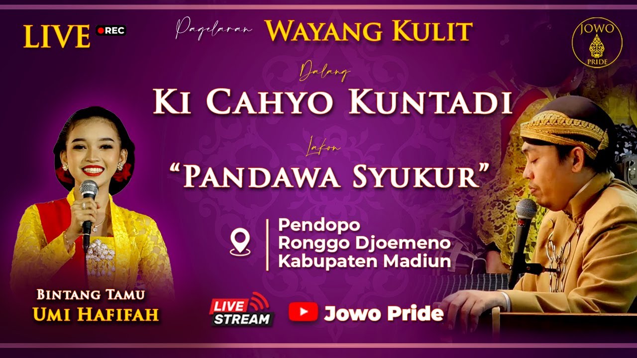 🔴Wayang Kulit Ki Cahyo Kuntadi BT Umi Hafifah Lakon Pandawa Syukur | Pendopo Ronggo Jumeno