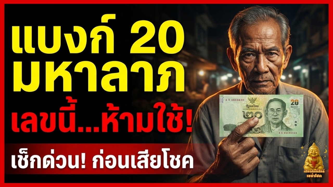เลิกจน! เจอแบงก์ 20 เลขนี้ห้ามใช้ เช็กด่วนเลขมหาลาภ ใครมีเก็บไว้ รวยพลิกชีวิต