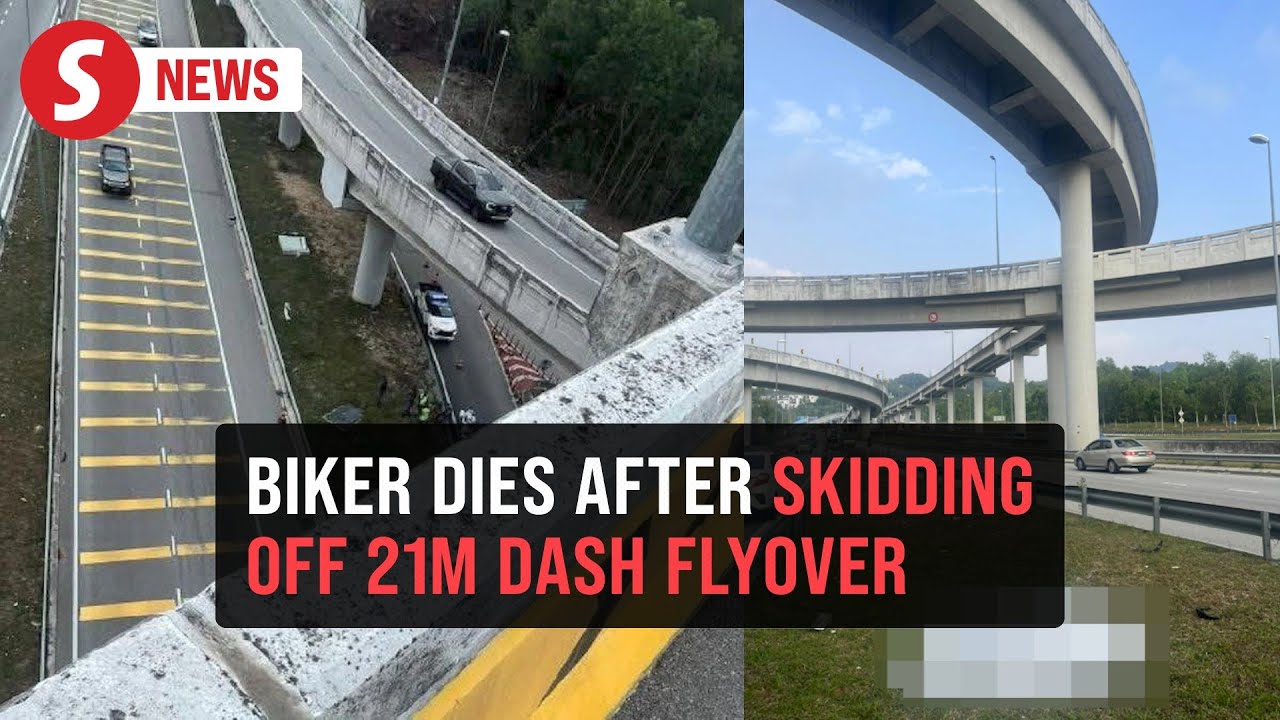 Motorcyclist plunges 21m to death from DASH Flyover