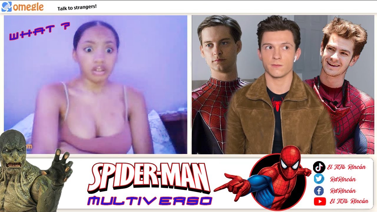 TRIPLE SPIDER-MAN MULTIVERSO en OMEGLE I Peter Parker,s Fake NEXT , bromas , efectos y Sustos