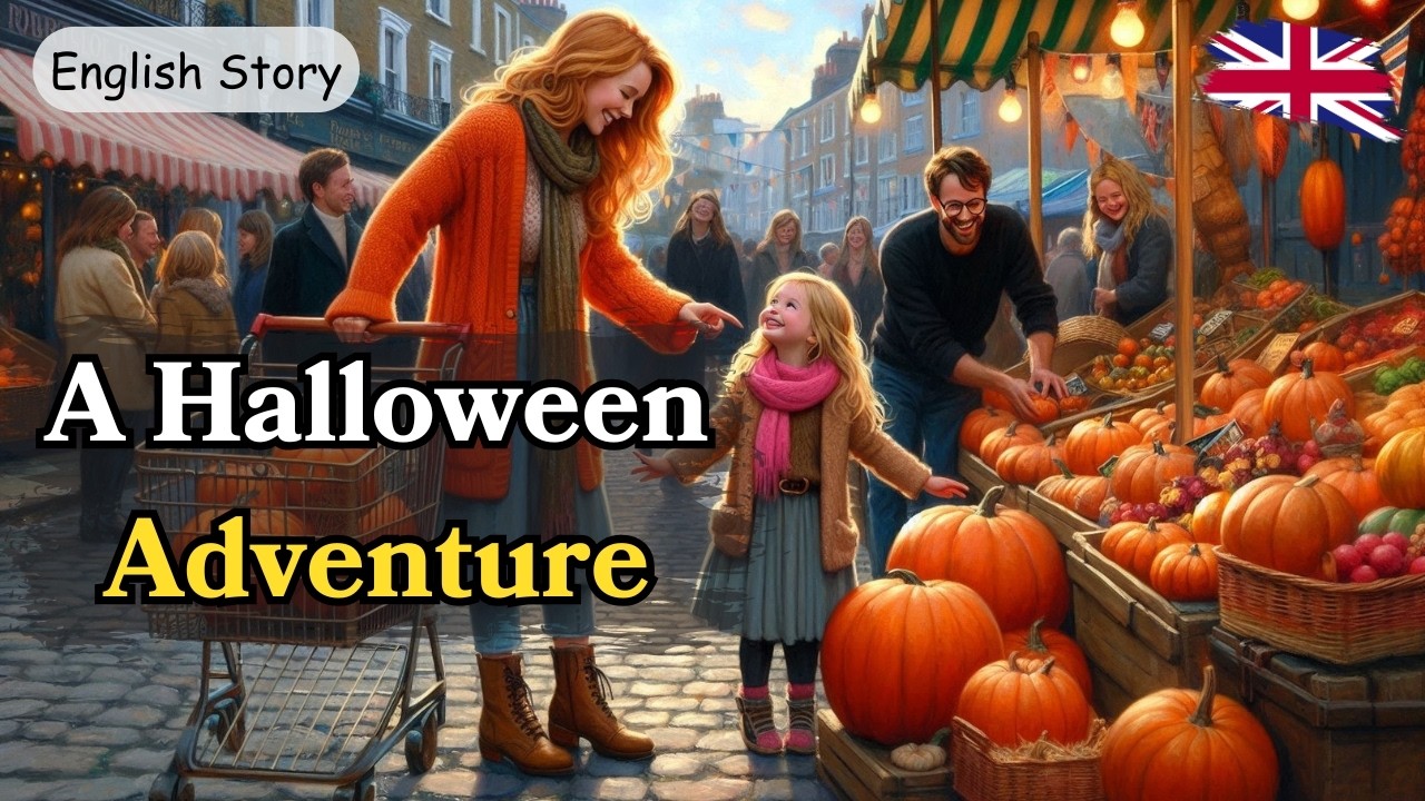 Halloween in London | Real English Story & Vocabulary and Shadowing 