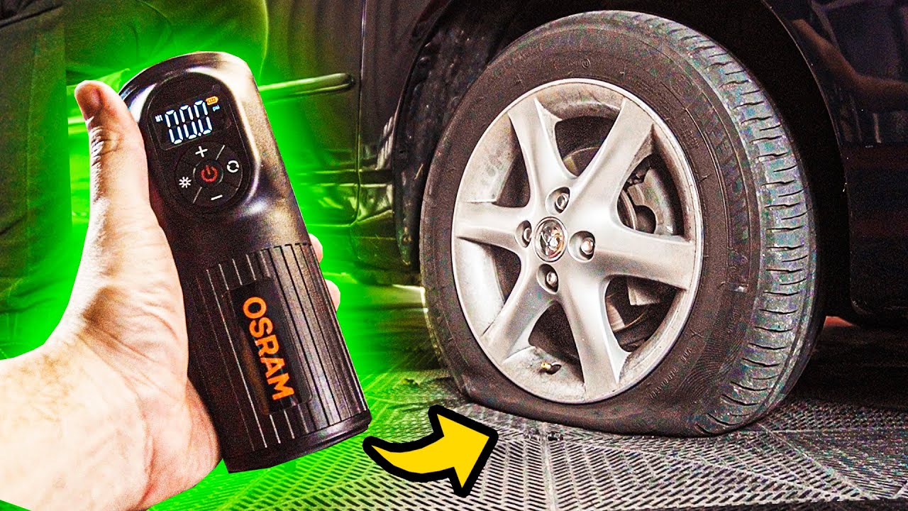 MINI COMPRESSOR PORTATIL da OSRAM VALE A PENA? TYRE INFLATE  2000 (UNBOXING, TESTE REAL)