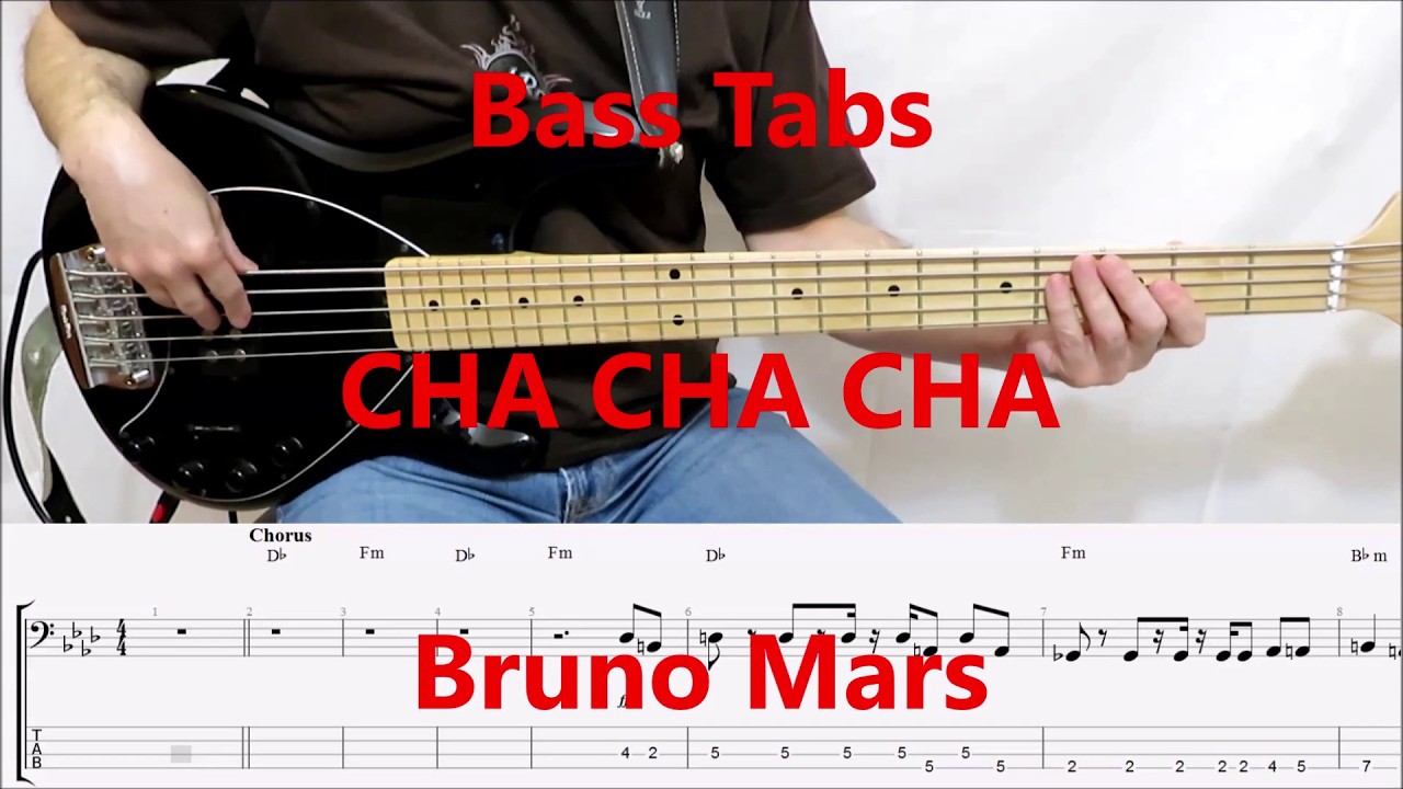 Bruno Mars - Cha Cha Cha (BASS COVER TABS)