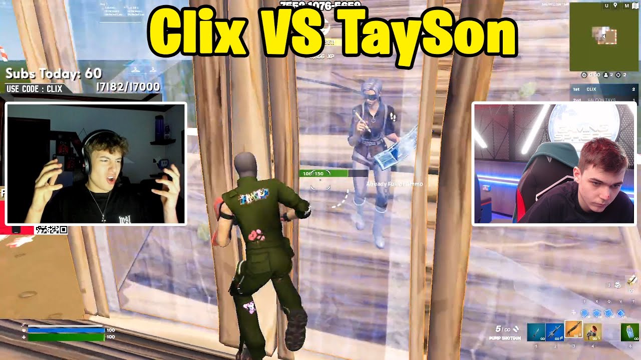 Clix VS TaySon 1v1 TOXIC Buildfights!