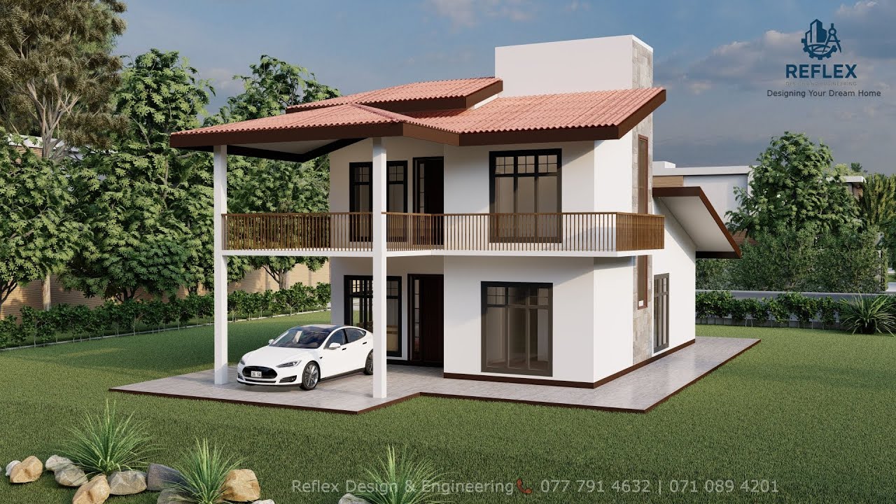 Modern Two Storey House Design | 3 Bedroom Luxury Home Exterior | Sri Lanka