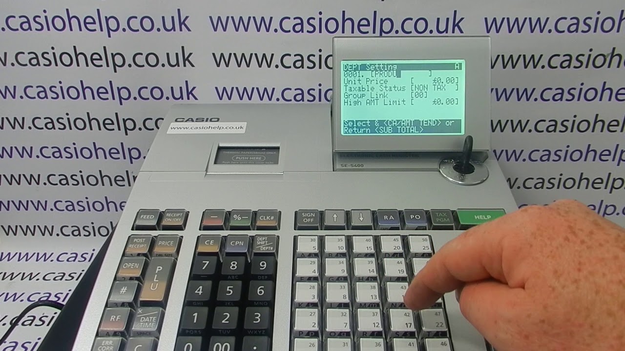 How To Program A Sales Department Button On The Casio SE-S400 SE-S800 PCR-T500 PCR-T520