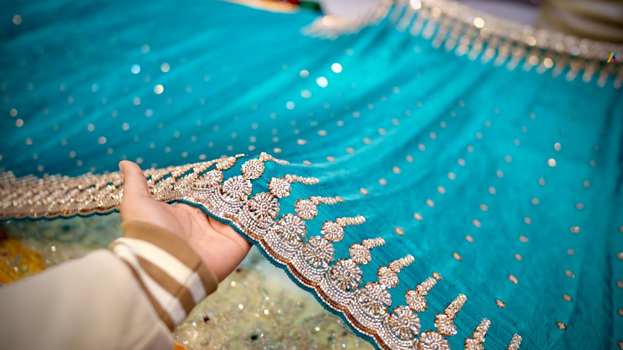 Special Bridal Engagement Saree Design in Chandni Chowk | Pure Fabric Design 