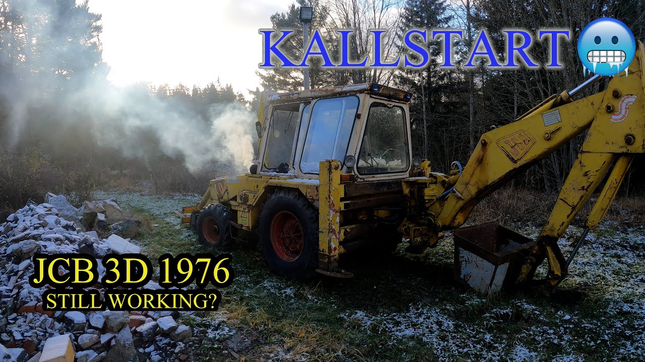 Kallstartar en JCB Traktorgrävare. Utan förvärmning och annat.