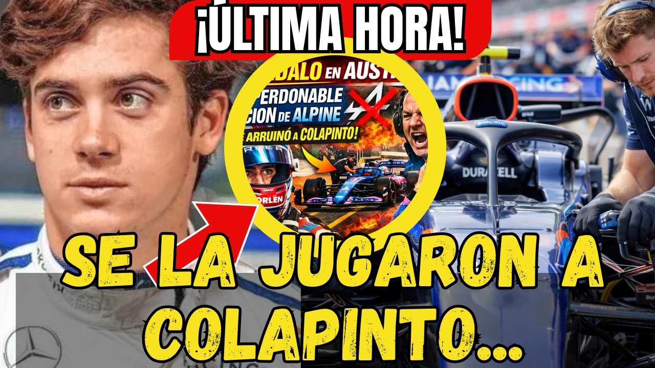 ¡ESCÁNDALO EN ALPINE  LA IMPERDONABLE TRAICIÓN  A COLAPINTO!