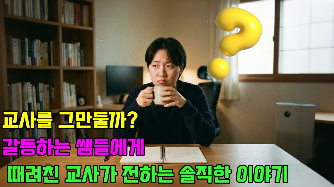 교사를 그만두는게 좋을까 갈등되는 쌤들에게 전하는 이야기