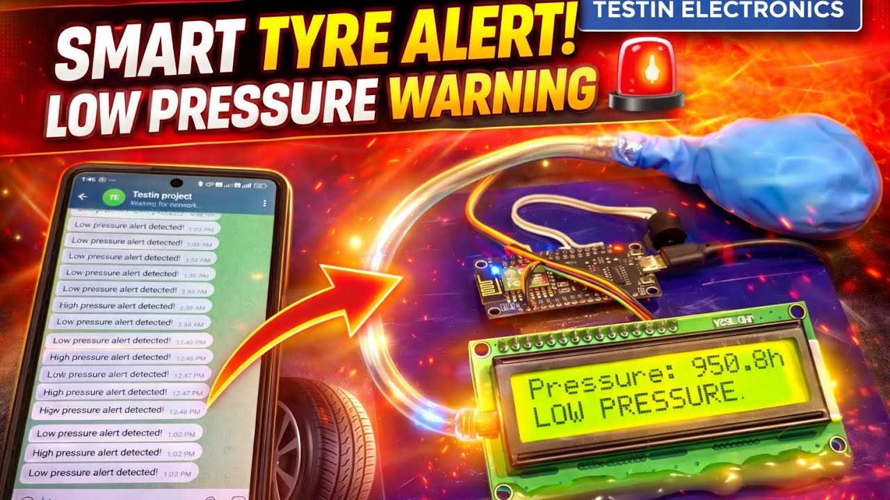 Smart tyre alart low pressure monitoring 🚀