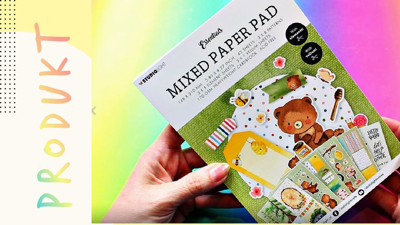 Zuckers&uuml;&szlig;! Bastelbuch Studio Light Essentials Mixed Paper Pad | Bastelbedarf Online Shop 9999 Dinge