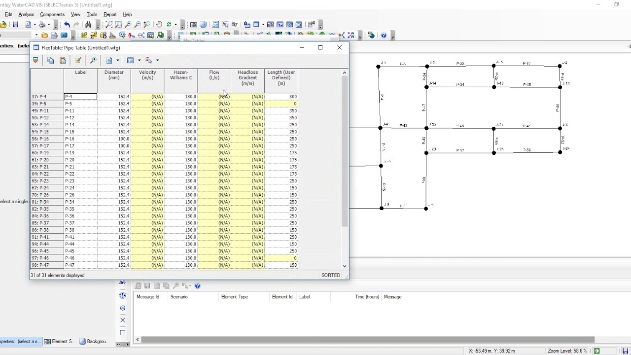 03-ادخال البينات المطلوبه لتصميم المواسير || Data to Design Pipes in waterCad