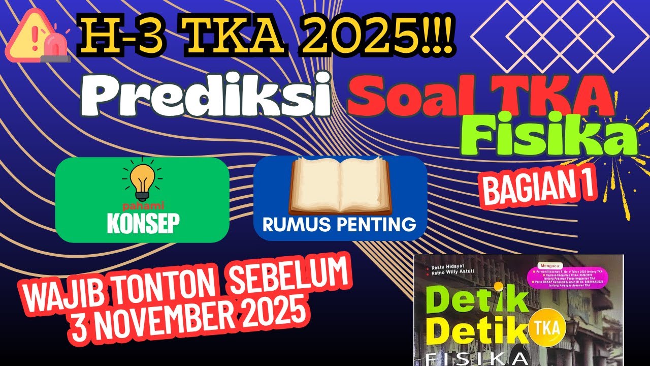 🎯 “Prediksi TKA Fisika Detik-Detik 💥|Part 1| Dijamin Masuk Skor Atas!”