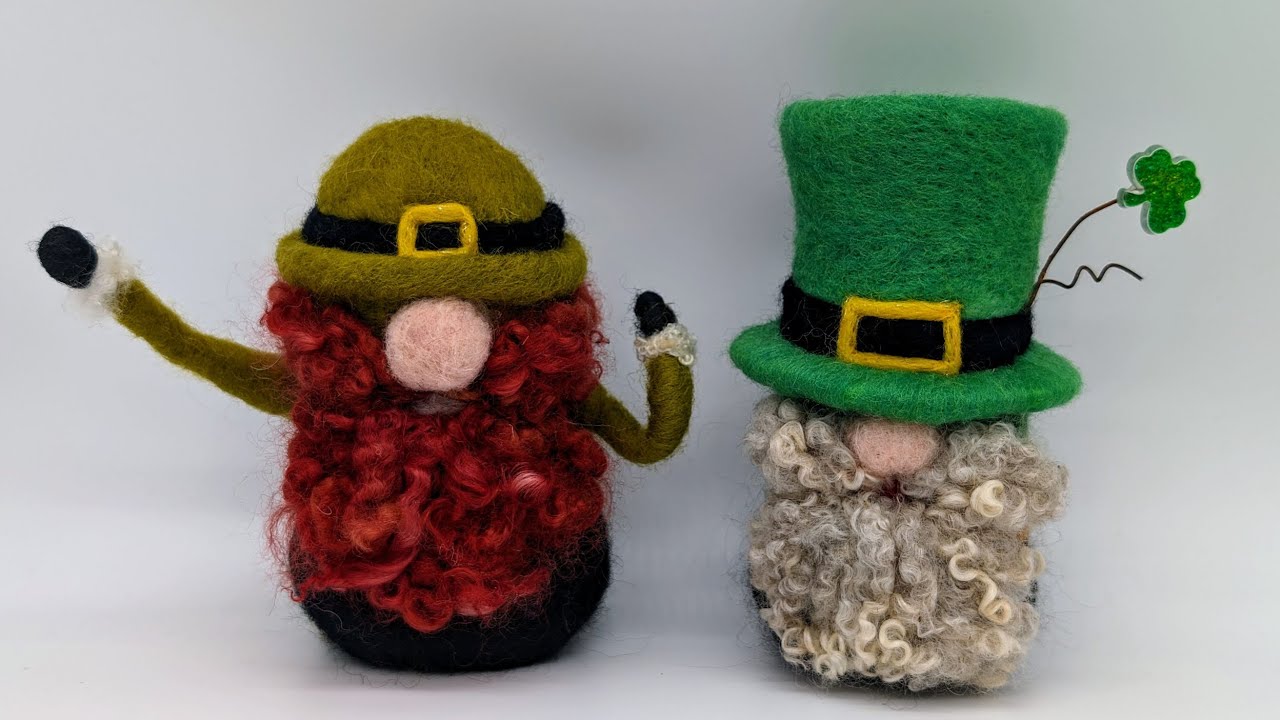Needle Felt Leprechaun Gnomes - Kit Tutorial