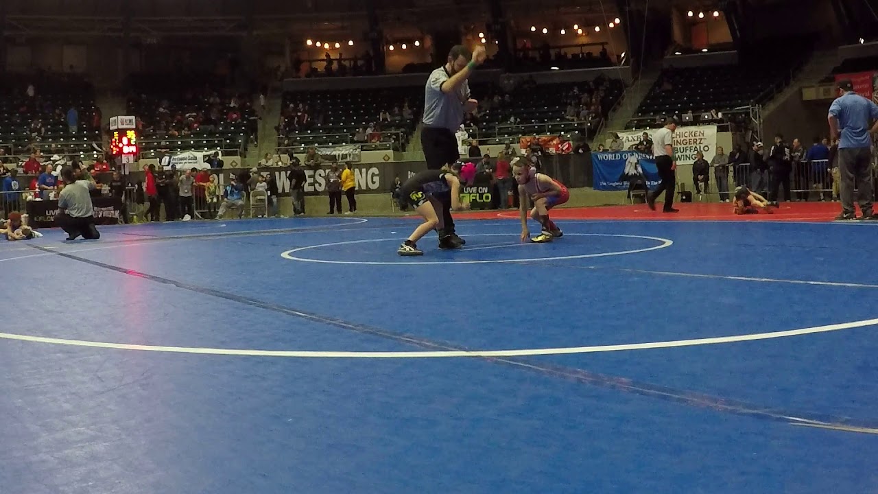2019 World of Wrestling Tulsa Nationals 6 and under 46lbs championship round of 16