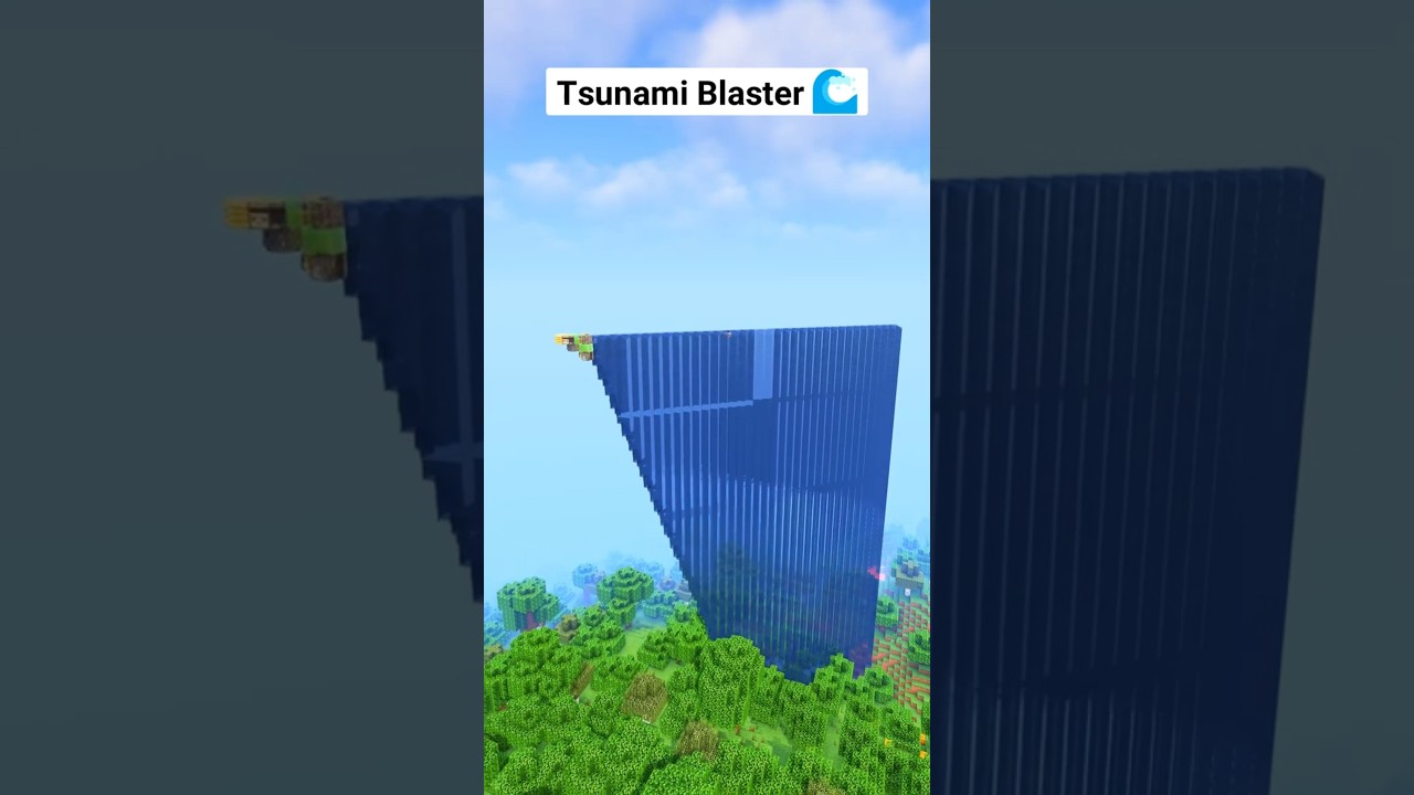 Minecraft Tsunami Blaster🌊 #minecraft #shorts