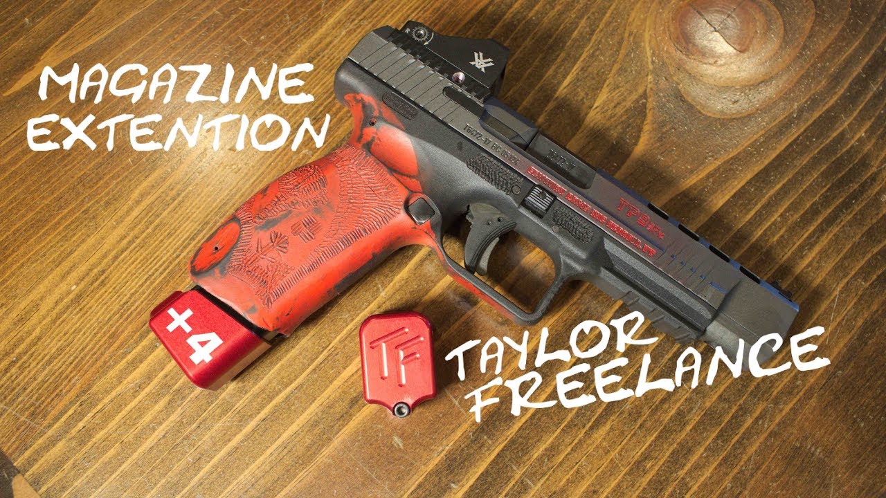 USPSA Legal CANIK TP9 Mag extension! Taylor Freelance +4 Base pad REVIEW