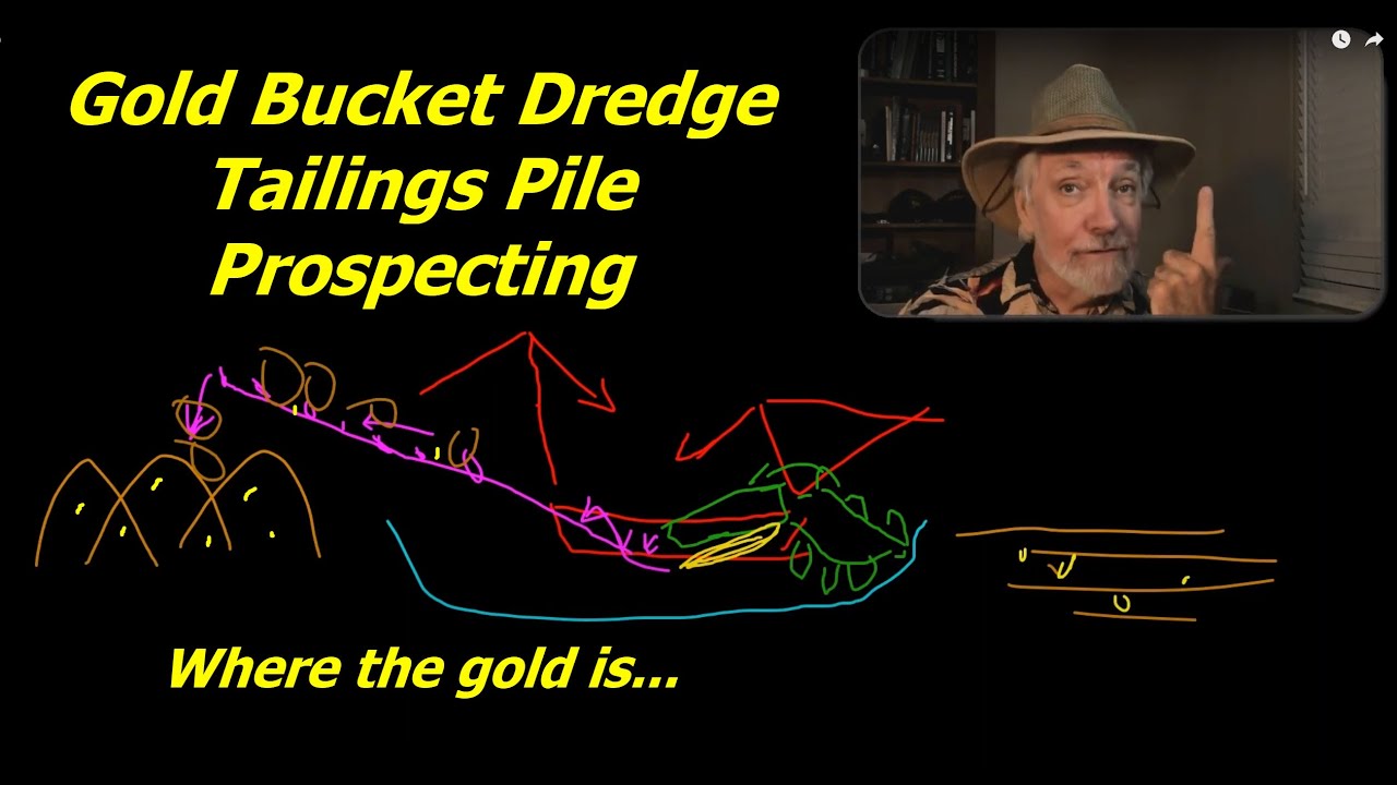 Gold Dredge Tailings Pile Prospecting - Placer gold mining