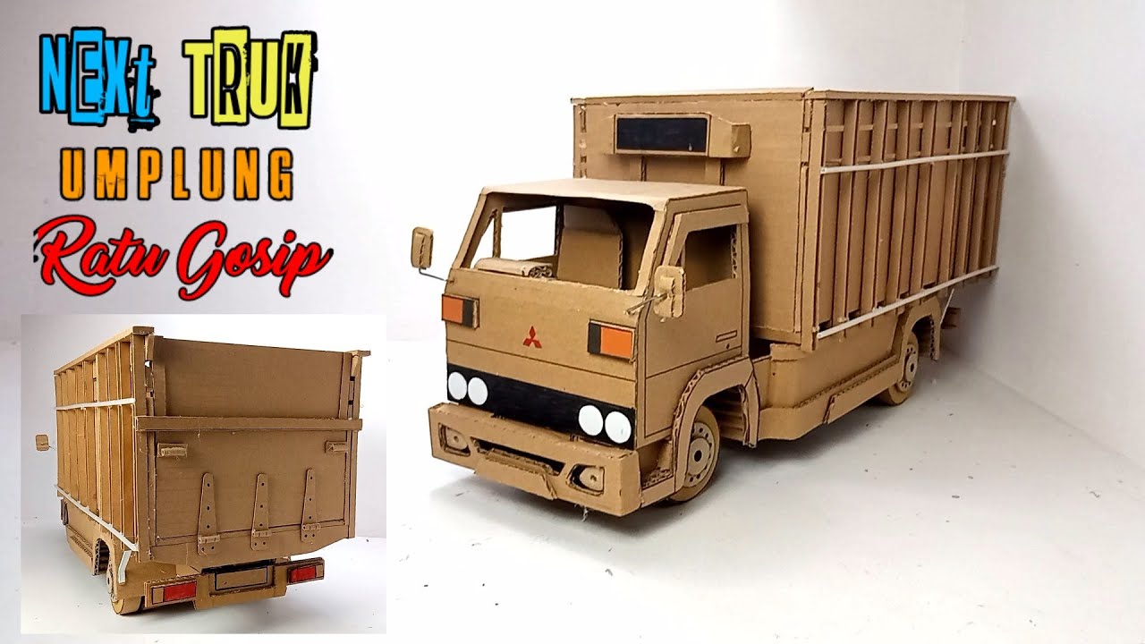 Cara membuat truk umplung ratu gosip_dari kardus_truk oleng_handmade