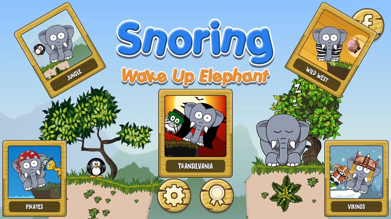 Snoring wake up Elephant | Walkthrough All 5 Levels (Android Gameplay) | Cute Little Games