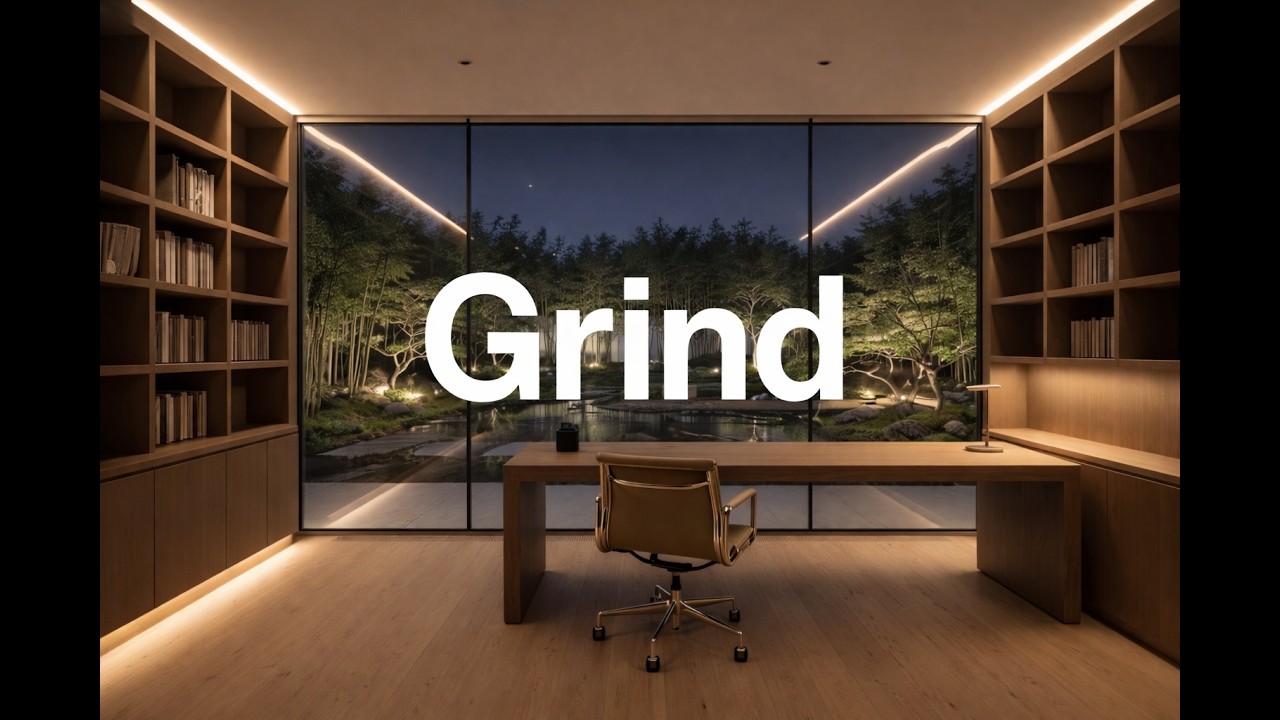 The Zen Grind | Minimalist High-Rise Library for Deep Work