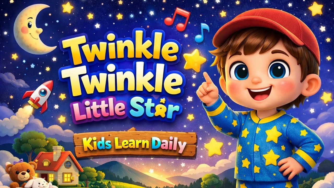 Twinkle Twinkle Little Star ⭐ | Baby Songs | Nursery Rhyme | Kids Learn Daily | Twinkle Twinkle 