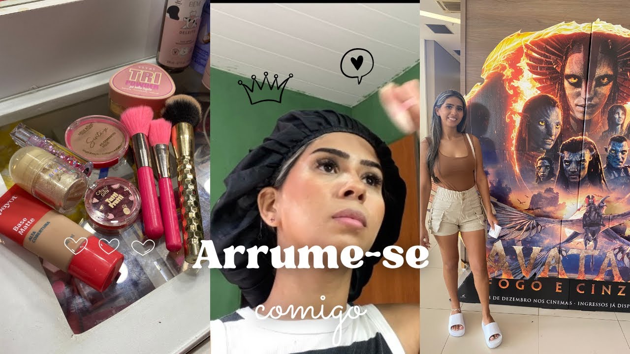 ✨🎀💕Arrume-se comigo ao cinema ￼🎥🎞️#arrumesecomigo #beauty #cinema 
