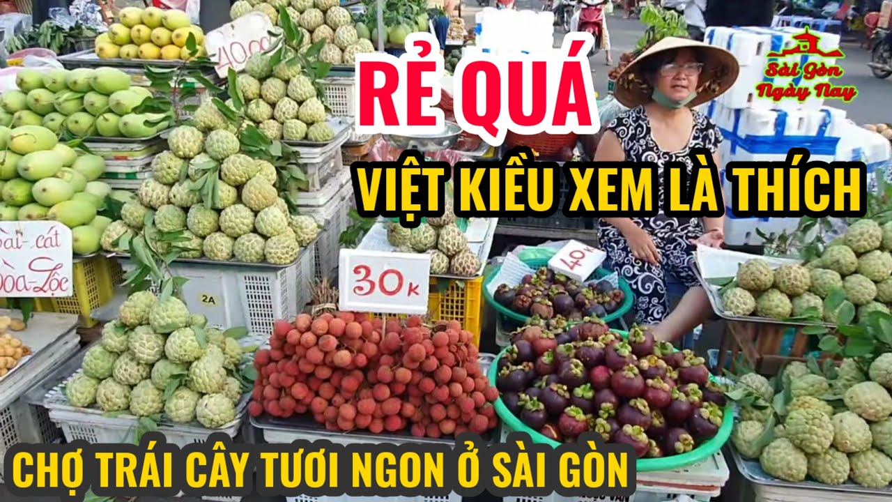 RẺ & TƯƠI NGON |CHỢ TRÁI CÂY TRANG TỬ - XÓM VÔI người mua ĐÔNG VUI NHƯ TẾT Việt Kiều xem là MÊ