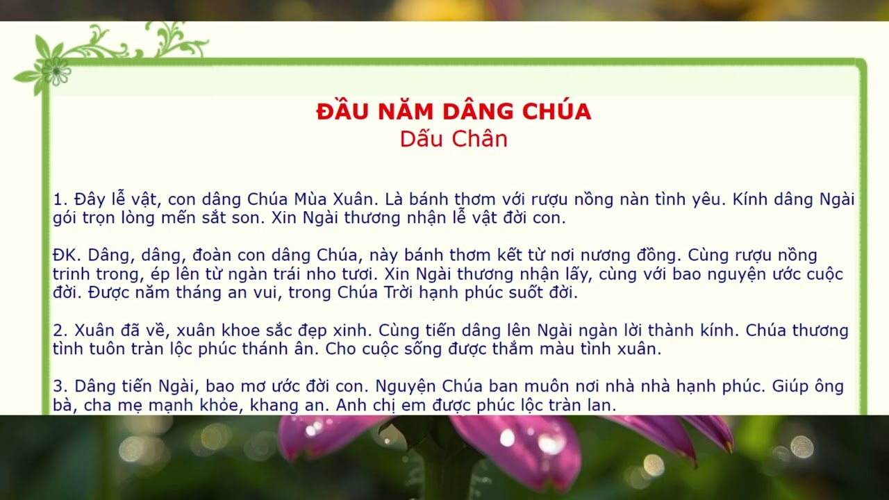 Đầu năm dâng Chúa (Dấu chân) - Remix