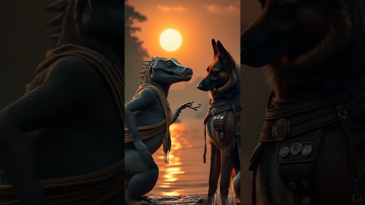 Showdown on the Amazon River: Komodo Dragon vs German Shepherd Clip 🦎🐕 35 @starzsine