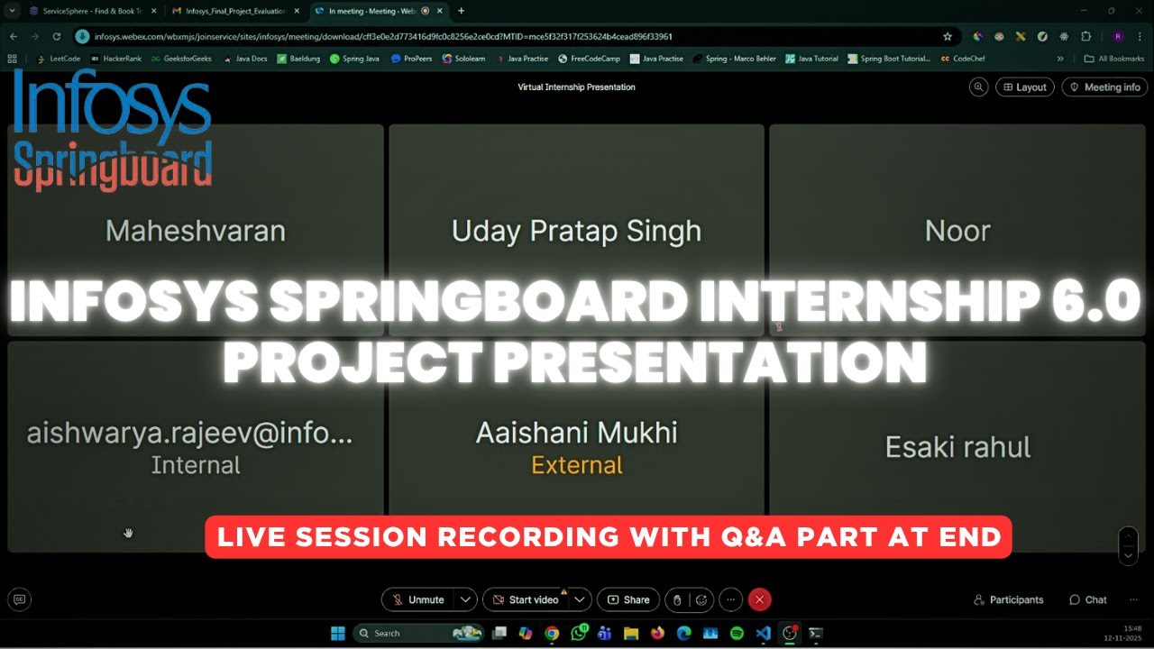 Финальная презентация стажировки Infosys Springboard 6.0 | Полная презентация для комиссии Infosys 😱