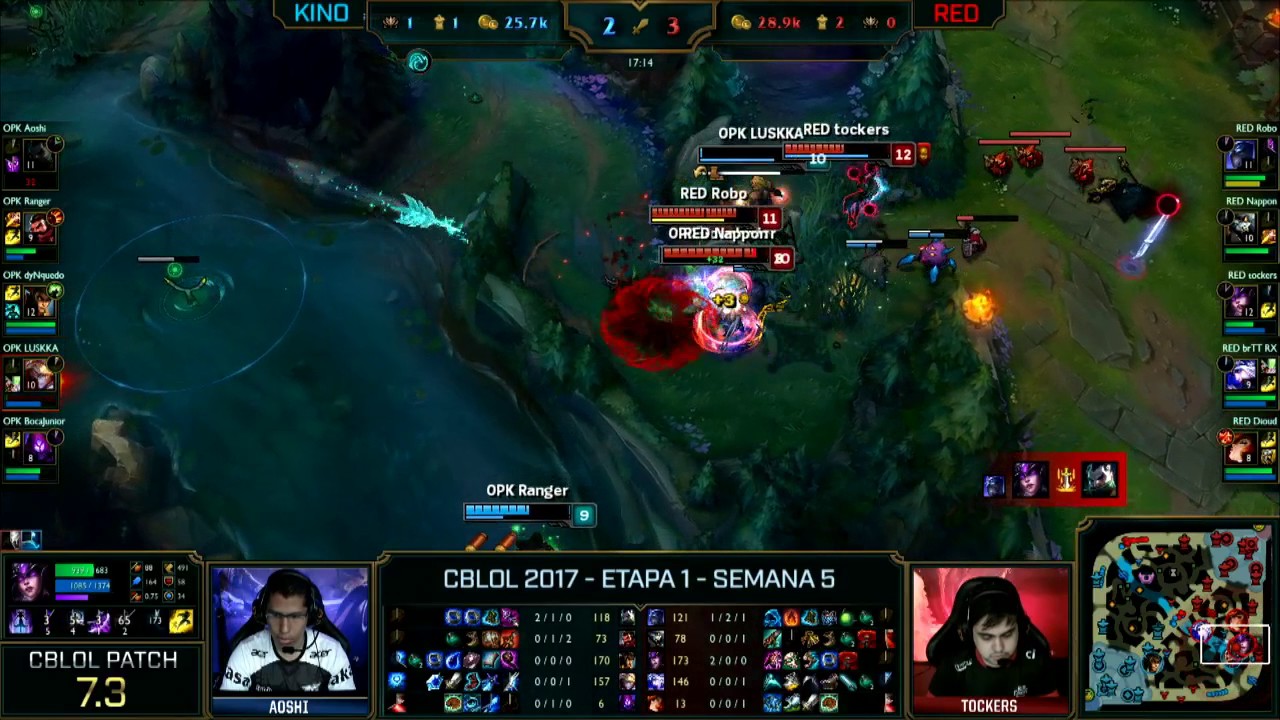 Double Kill de Tockers! A RED brilha contra a Kino