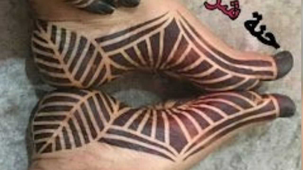 latest 2022 sudanese mehndi designs/Amazing Easy Cello Tape Foot Mehndi Design With Trick Cello tape