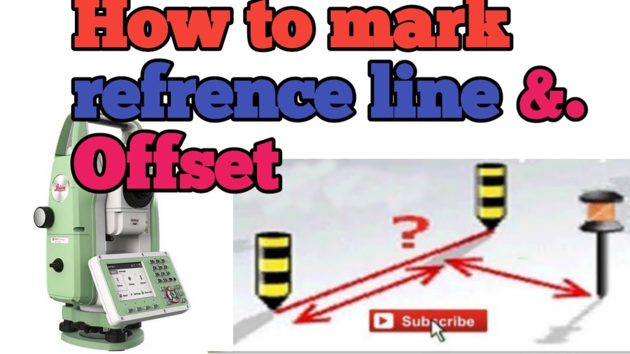 How to use refrence line &offset./total station reference line&offset ka work kaise kre/Leica ts03