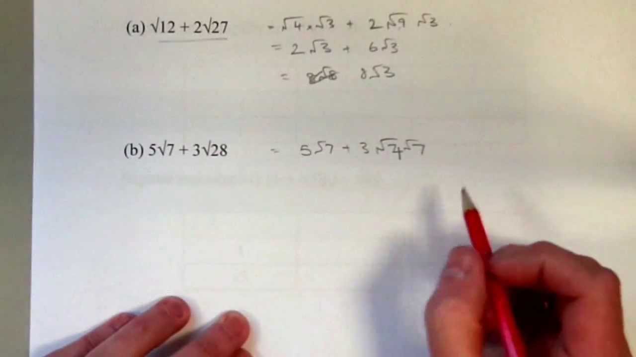 GCSE Higher Surds and Indices