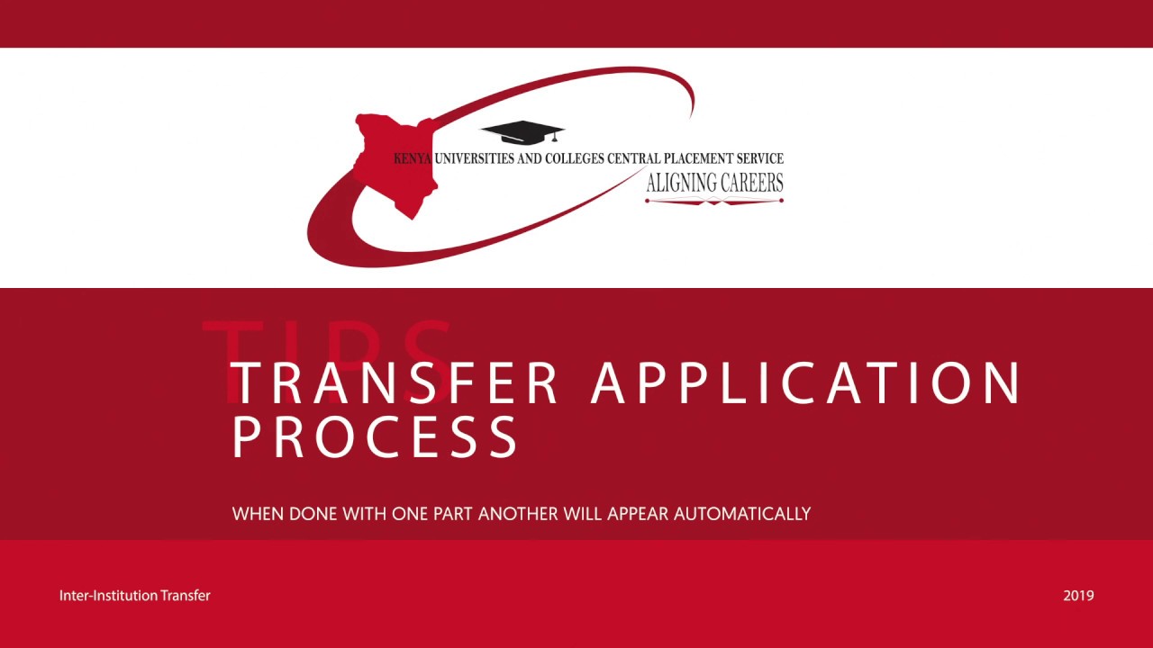 2019 KUCCPS Inter-Institution Transfer