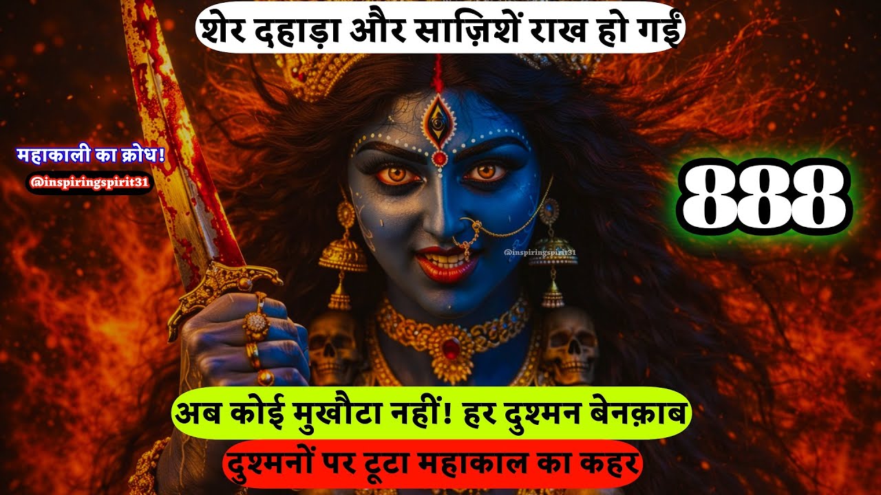 🦁 शेर दहाड़ा और साज़िशें राख हो गईं  अब कोई मुखौटा नहीं! हर दुश्मन बेनक़ाब ⚔️#maakali