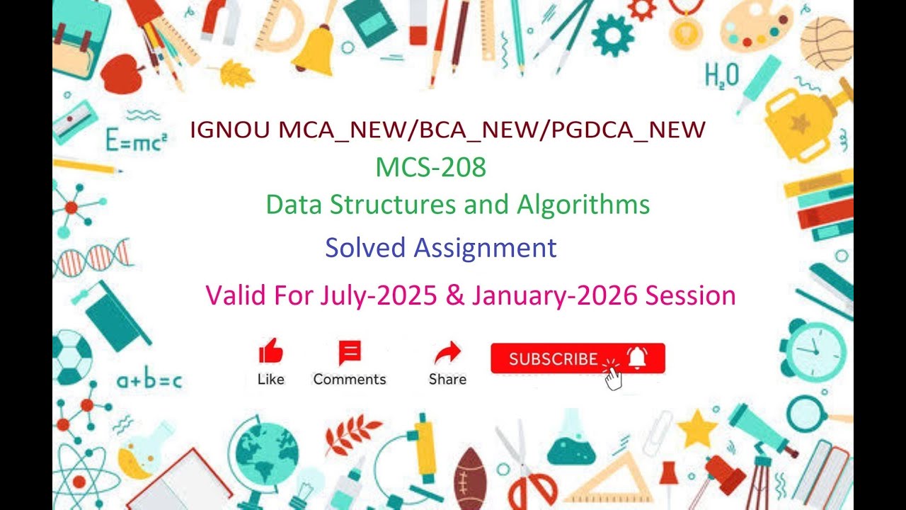 MCS 208 SOLVED ASSIGNMENT | MCS 208 IGNOU Solved Assignment July-2025 & Jan-2026 | MCA_NEW | PGDCA