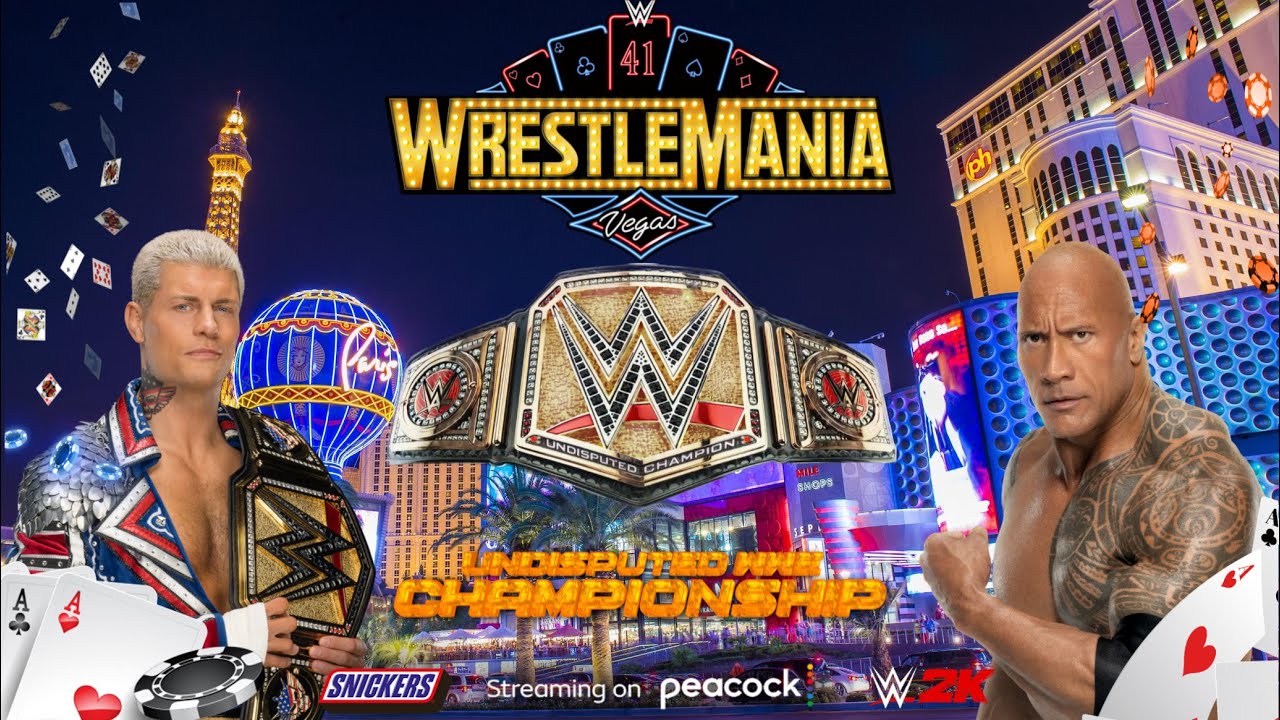 Cody Rhodes Vs The Rock Undisputed Universal Championship Wrestlemania 41 WWE2k24