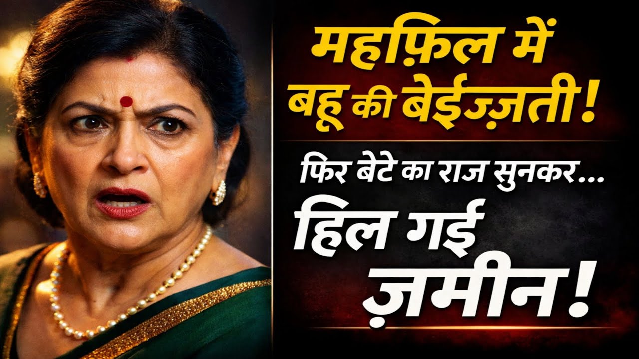 सास ने भरी महफ़िल में बहू को ज़लील किया, लेकिन जब बेटे ने सच बताया तो पैरों तले ज़मीन खिसक गई