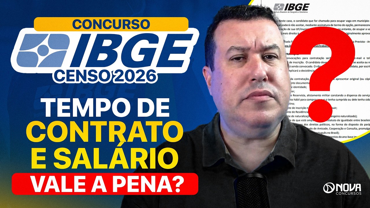 CONCURSO IBGE Censo 2026 | Vale a Pena Estudar? OPINIÃO SINCERA ❓
