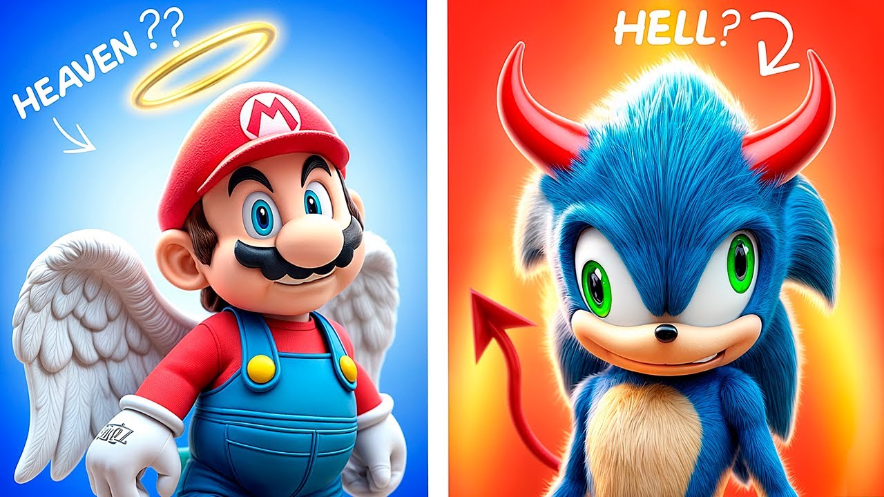 Super-heróis, Mario e Sonic vs Boneca do Round 6!