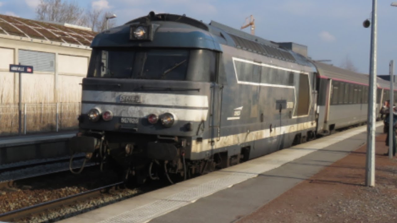 France: Class BB 67400 SNCF diesel locomotives on Boulogne - Amiens Intercit&eacute;s passenger services