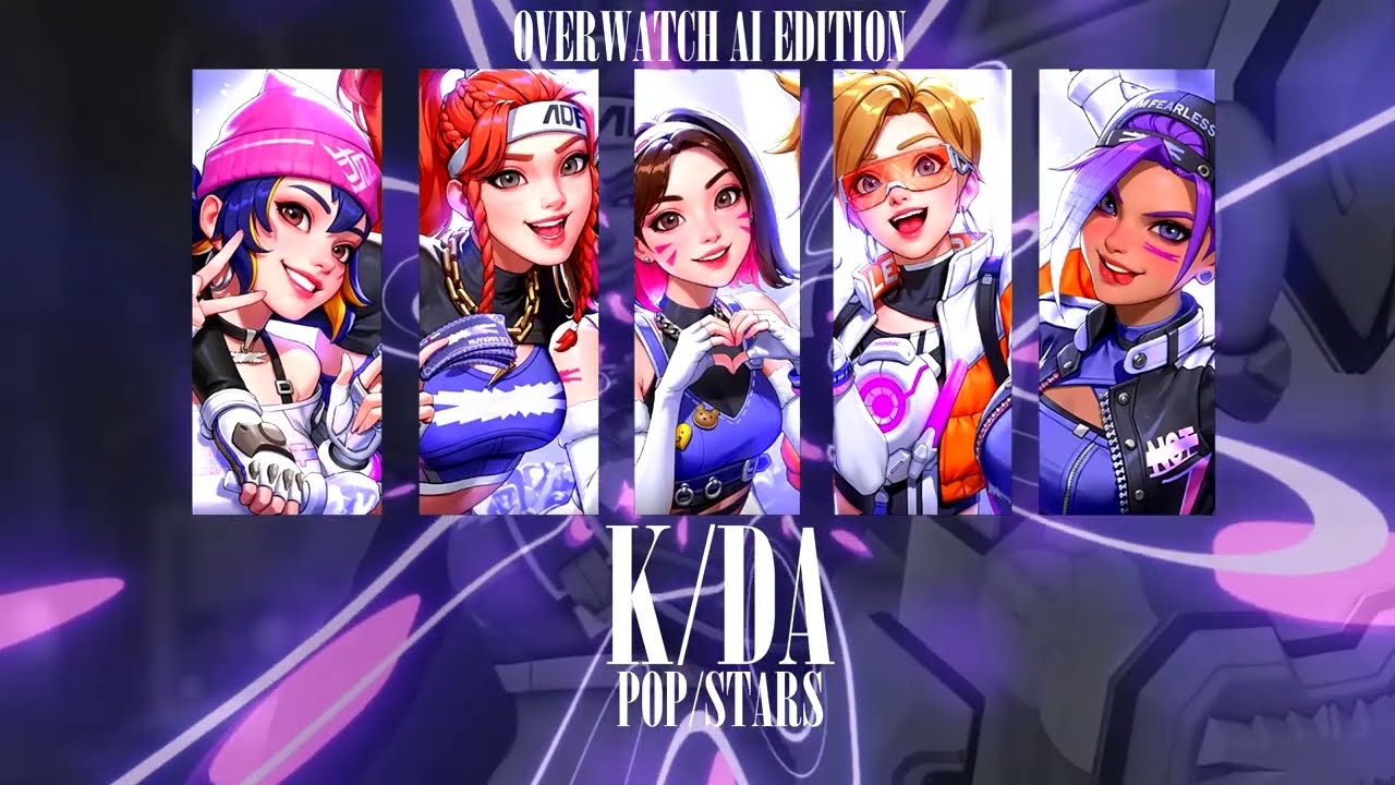 Kiriko, Brig, Dva, Tracer, Sombra sing KDA POPSTARS (Overwatch AI Cover)