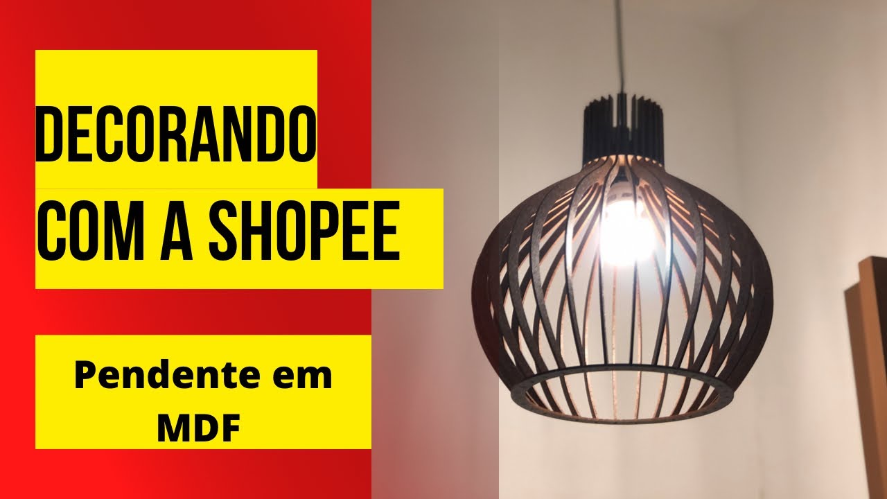 Pendente luminária em MDF