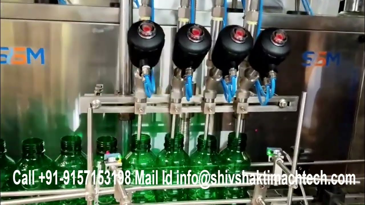 Organic Pesticide Bottle Filling Machine | Four Head Servo Driven Gear Pump Filling Manufacturer
