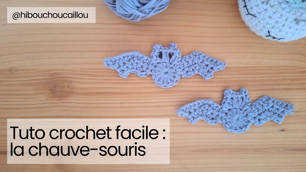 Tuto chauve-souris au crochet : un mod&egrave;le facile et rapide pour Halloween 🦇🎃